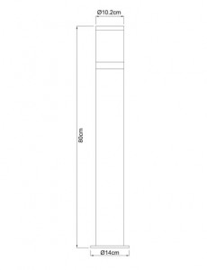 Lampa de exterior otel inoxidabil sticla, 1 bec, dulie E27, Globo 32016 [3]- savelectro.ro