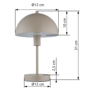 Lampa de masa Atoma I 1xE14, IP20, nisip mat, Globo Lighting [2]- savelectro.ro