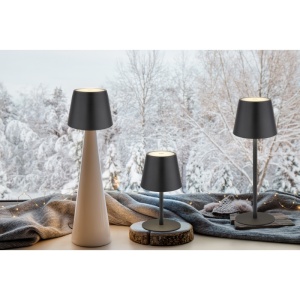 Lampa de masa LED exterior Vannie I 3W, reincarcabila USB-C, IP54, 200 lm, lumina calda/neutra/rece, neagra mat, Globo Lighting [5]- savelectro.ro