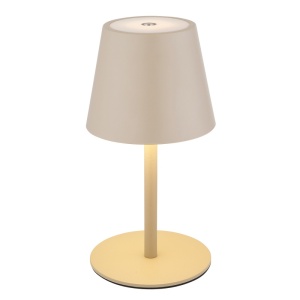 Lampa de masa LED exterior Vannie I 3W, reincarcabila USB-C, IP54, 200 lm, lumina calda/neutra/rece, dimabila, nisipie, Globo Lighting