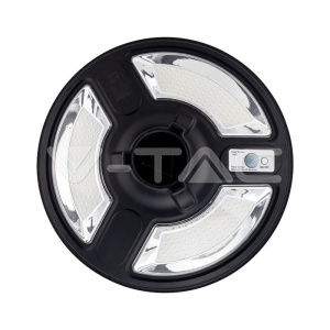 Lampa solara de gradina LED 7.5W, lumina neutra (4000 K), senzor miscare, panou solar, IP65, neagra, V-TAC [3]- savelectro.ro