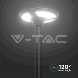 Lampa solara de gradina LED 7.5W, lumina neutra (4000 K), senzor miscare, panou solar, IP65, neagra, V-TAC [12]- savelectro.ro
