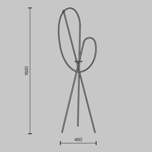 Lampadar Crochet, 36W, lumina calda(3000 K), alama, Maytoni [7]- savelectro.ro