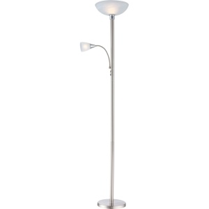 Lampadare, Lampadar LED Blade 1xE27 + 1xE14, lampa de citit, IP20, nichel mat, Globo Lighting - savelectro.ro