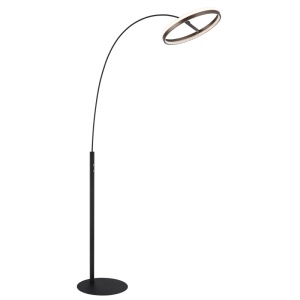 Lampadar LED Della, 24W, 1120 lm, lumina calda/neutra/rece, dimabil, IP20, negru mat+gri, Globo Lighting
