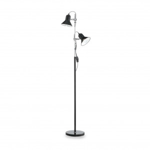 Lampadare, Lampadar Polly 061139, cu intrerupator, 2xE27, negru, IP20, Ideal Lux - savelectro.ro