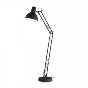 Lampadar Wally 265292, cu intrerupator, 1xE27, negru, IP20, Ideal Lux [1]- savelectro.ro