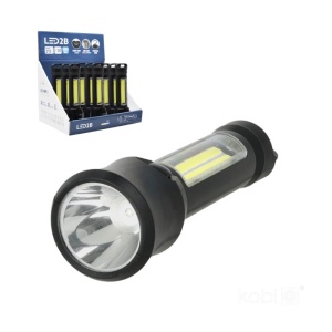 Lanterna LED X-MPR 1, lumina rece(6000 K), 4 moduri, acumulator, neagra, Kobi