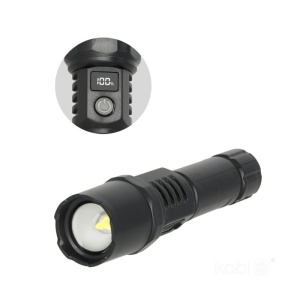 Lanterna LED X-MPR 2, lumina rece (6000 K), focalizare, afisaj baterie, acumulator, neagra, Kobi [5]- savelectro.ro