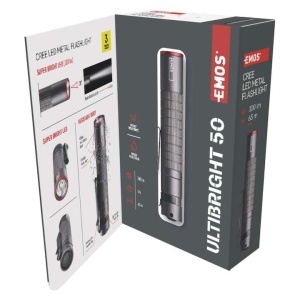 Lanterna metalica LED EMOS, 100 lm, 65 m, IP65, rezistenta la apa, 1xAAA [8]- savelectro.ro