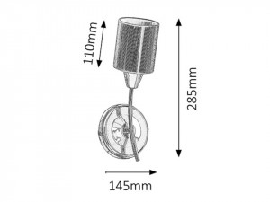 [Lichidare stoc]Aplica Veda 6004, 1xE14, neagra+crom, IP20, Rabalux [2]- savelectro.ro