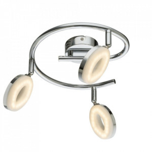 Lichidare stoc, [Lichidare stoc]Spot LED Penelope 56121-3, orientabil, 3x4W, 340lm, lumina calda, IP20, crom, Globo Lighting - savelectro.ro