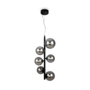 Lustre, Lustra Dallas MOD545PL-06B, 8xG9, neagra+fumurie, IP20, Maytoni - savelectro.ro