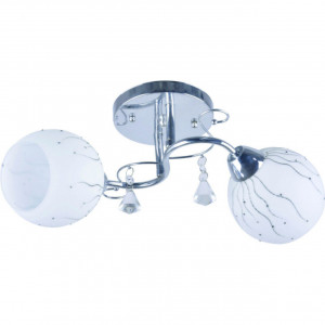 Corpuri de iluminat, Lustra Flash LY-3127, 2xE27, alba+crom, IP20, Klausen - savelectro.ro