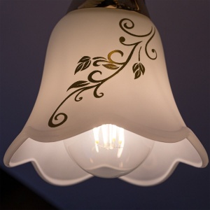 Lustra Fucsia LY-3095, 3xE27, alba+aurie, IP20, Klausen [2]- savelectro.ro