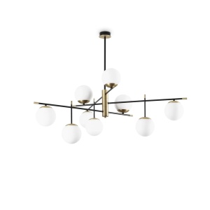 Lustre, Lustra Gourmet 9xE14, IP20, neagra/alama, Ideal Lux - savelectro.ro
