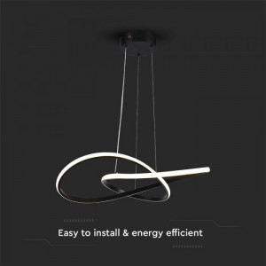 Lustra LED 8012-VT, 20W, 2540lm, lumina calda, IP20, neagra, V-Tac [5]- savelectro.ro