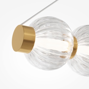 Lustra LED Amulet MOD555PL-L18G3K, 22W, 1050lm, lumina calda, IP20, aurie+transparenta, Maytoni [2]- savelectro.ro