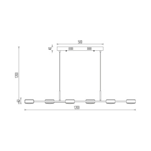 Lustra LED Arcana BR-BH18-01301, 48W, 5280lm, lumina calda, IP20, neagra, Braytron [4]- savelectro.ro
