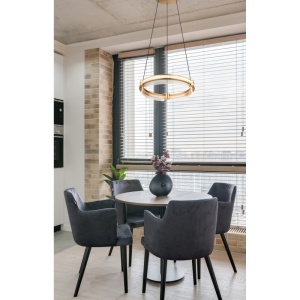 Lustra LED Blondie 36W, 2000 lm, lumina calda/neutra/rece, cristale, Ø40 cm, telecomanda, dimabila, aurie, Globo Lighting [5]- savelectro.ro
