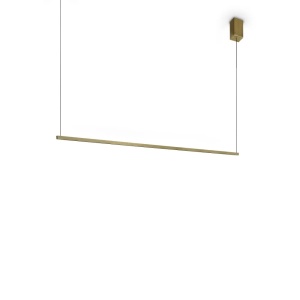 Lustra LED Essence Square 19W, lumina calda (3000 K), 1410lm, IP20, auriu, Ideal Lux