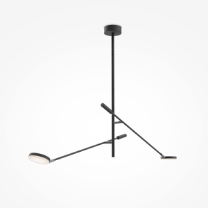 Lustre LED, Lustra LED Fad, 15W, lumina calda (3000K), neagra, Maytoni - savelectro.ro