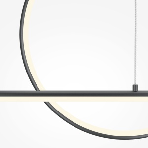 Lustra LED Halo MOD247PL-L49BK, 40W, 1500lm, lumina calda+neutra, IP20, neagra, Maytoni [2]- savelectro.ro