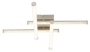 Lustra LED Kirina, 4 brate incrucisate, 24W, 1840 lm, lumina neutra (4000 K), IP20, nichel mat/cristale, Globo Lighting [3]- savelectro.ro