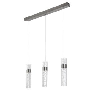 Lustre LED, Lustra LED Onixo, 24W, 1900 lm, lumina calda (3000 K), IP20, gri, Rabalux - savelectro.ro