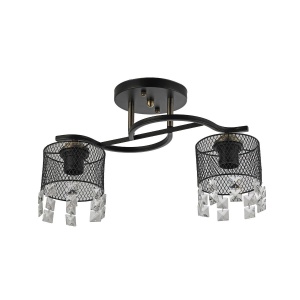 Lustre, Lustra Lustros PL2, 2xE27, neagra, Klausen - savelectro.ro