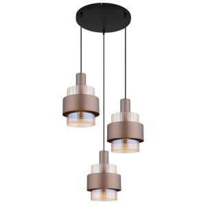 Lustre, Lustra Milley, 3xE27, IP20, negru mat/chihlimbar, Globo Lighting - savelectro.ro