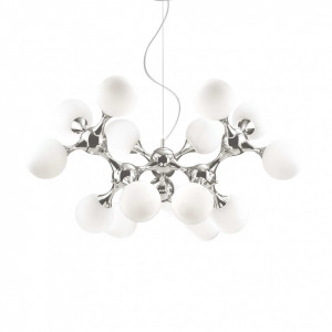 Lustra Nodi 082073, 15xE14, alba+argintie, IP20, Ideal Lux