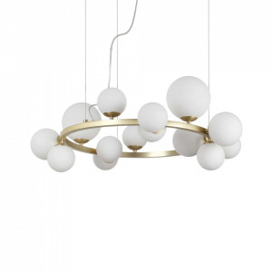Lustre, Lustra Perlage 283814, 14xG9, aurie+alba, IP20, Ideal Lux - savelectro.ro