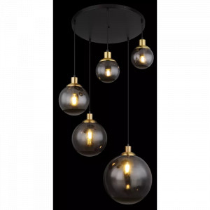 Lustra Potter 15860-5H, 5xE27, fumurie+neagra, IP20, Globo Lighting [2]- savelectro.ro