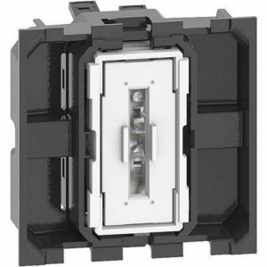 Prize si intrerupatoare, Mecanism intrerupator cu revenire, 2 module, 10A, borne automate, Bticino Living Now - savelectro.ro