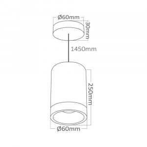 Pendul Beta BH04-00400, 1xGU10, alb, IP20, Braytron [5]- savelectro.ro