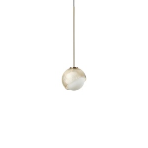 Pendul Bloom D12 1xG9, lumina calda (3000 K), IP20, auriu, Ideal Lux