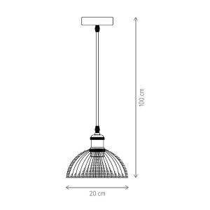 Pendul Contour KL111067, 1xE27, gri, IP20, Klausen [3]- savelectro.ro