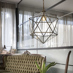 Pendul Deca Big 168869, 1xE27, bronz+transparent, IP20, Ideal Lux [2]- savelectro.ro
