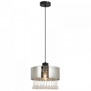 Pendule, Pendul Hendry 15884H1, 1xE27, fumuriu+negru - savelectro.ro