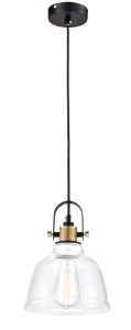 Corpuri de iluminat, Pendul Irving T163-11-W, 1xE27, negru+transparent, IP20, Maytoni - savelectro.ro