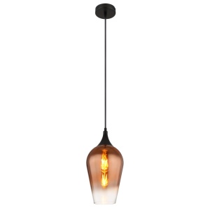 Pendule, Pendul Lavus 15552H1, 1xE27, IP20, negru mat/cupru, Globo Lighting - savelectro.ro