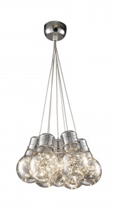 Pendul LED BULBS SP7, metal, sticla, crom, fumuriu, 1 bec, 30W, 750 lm, lumina neutra (3800K), 142008, Klausen [1]- savelectro.ro