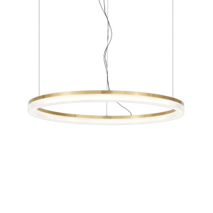 Pendule, Pendul LED Crown D80 43W, 4300lm, lumina calda (3000 K), IP20, auriu, Ideal Lux - savelectro.ro