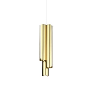 Pendul LED Dorica 27W, 2750lm, lumina calda (3000 K), dimabil, auriu, Ideal Lux