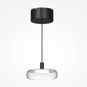 Pendule, Pendul LED Float 13W, lumina calda (3000 K), dimabil, IP20, negru+transparent, Maytoni - savelectro.ro