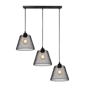 Pendul Loana SP3 B, 3xE27, negru, Klausen [2]- savelectro.ro