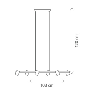 Pendul Manner SP6, 6xGU10, alb, Klausen [2]- savelectro.ro