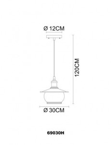 Pendul Nevis 69030H, 1xE27, transparent+auriu, IP20, Globo [3]- savelectro.ro