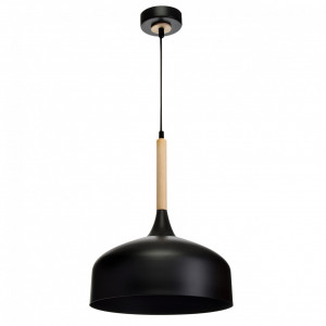 Corpuri de iluminat, Pendul Relax KL111114, 1xE27, negru+natural, IP20, Klausen - savelectro.ro